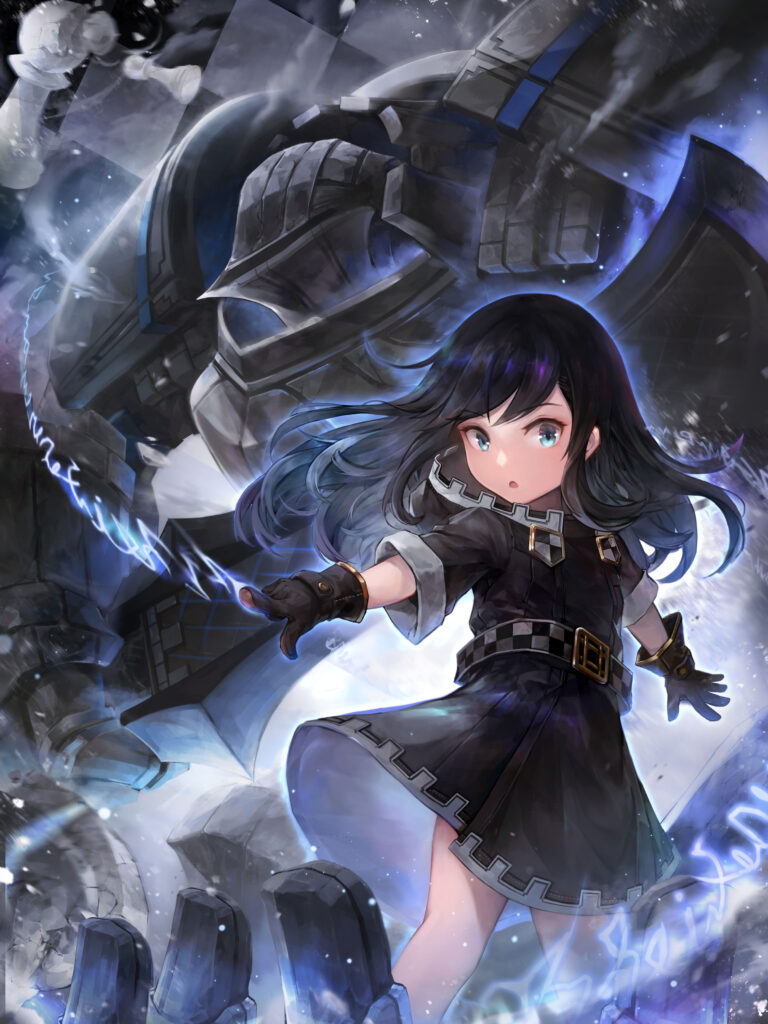 Anime Warrior Girl Wallpaper: Magic & Strength in 3000x4000