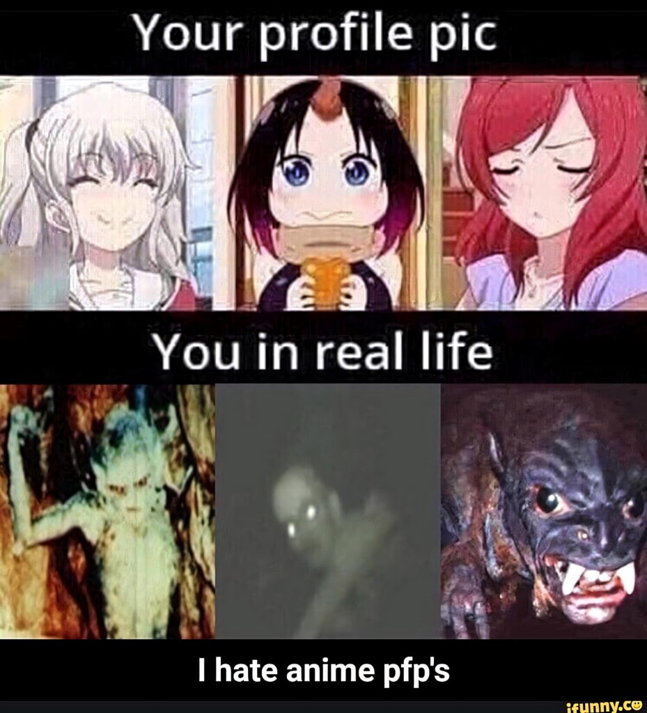 Anime vs Reality: Humorous Wallpaper Background on Online Appearances