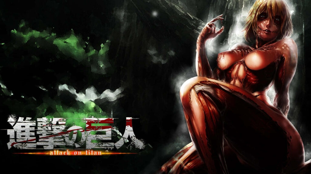 Annie Leonhart as Female Titan intense Attack on Titan transformation wallpaper background