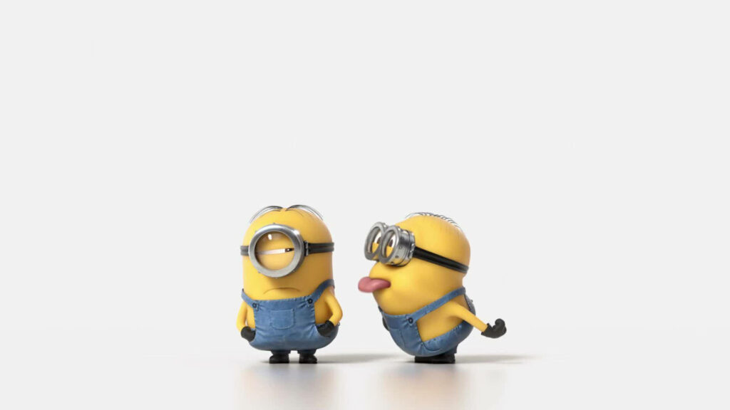 Annoyed Stuart Minion Wallpaper: Frustration Meets Fun in Minimalist Style