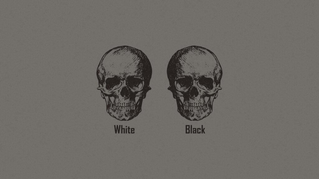 Minimalist Skull Wallpaper: Unity in Diversity & Anti-Racism Message