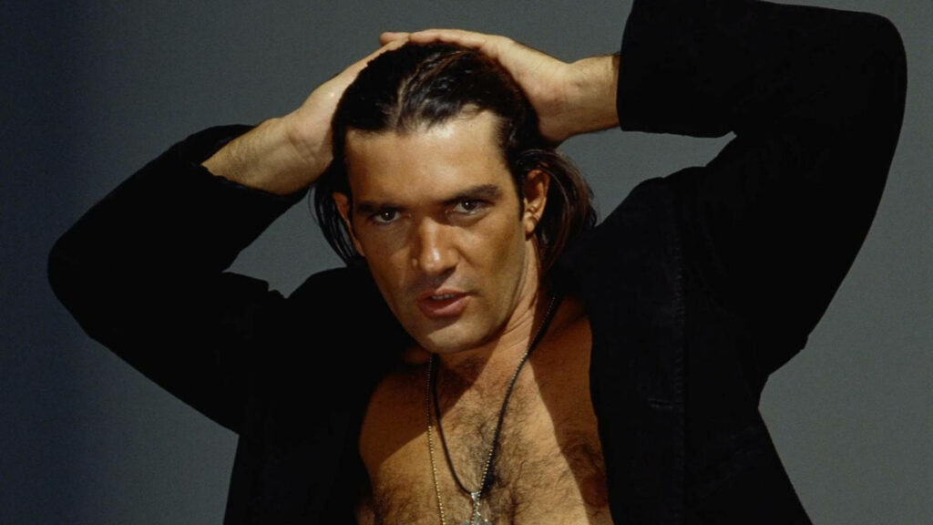 Antonio Banderas confident pose intense gaze charismatic presence dramatic photoshoot wallpaper