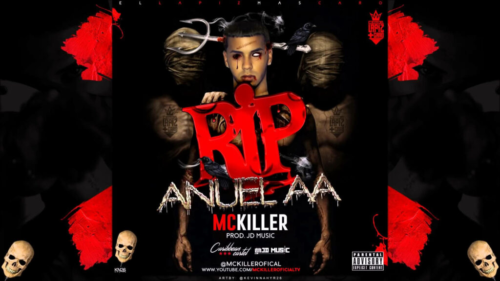 Dark Edgy Anuel AA Teaser Poster Wallpaper - Bold Artistic Background