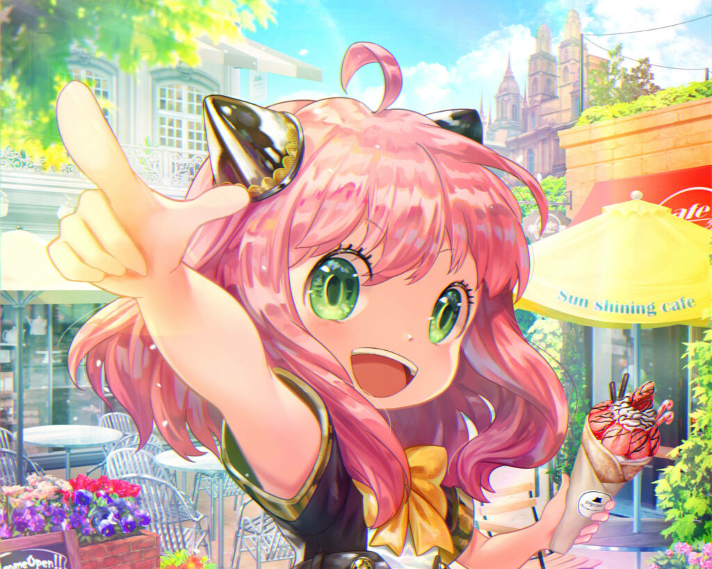 Cheerful Anya Forger Wallpaper: Joyful Scene in Spy X Family
