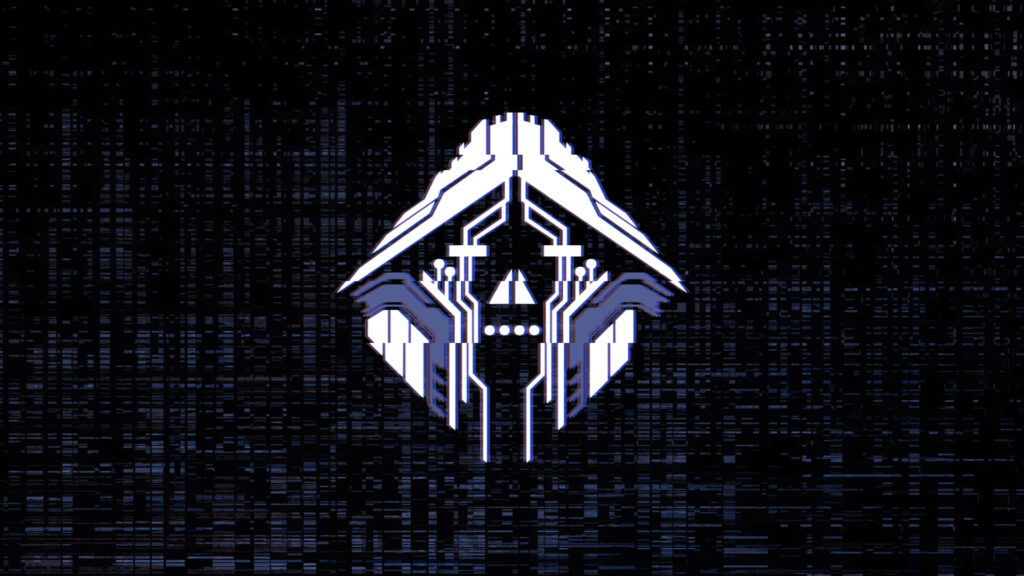 Apex Legends logo with glitch effects and futuristic circuit design on dark tech background wallpaper