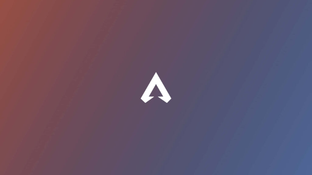 Apex Legends logo on smooth cyan and red gradient background sleek modern gaming wallpaper
