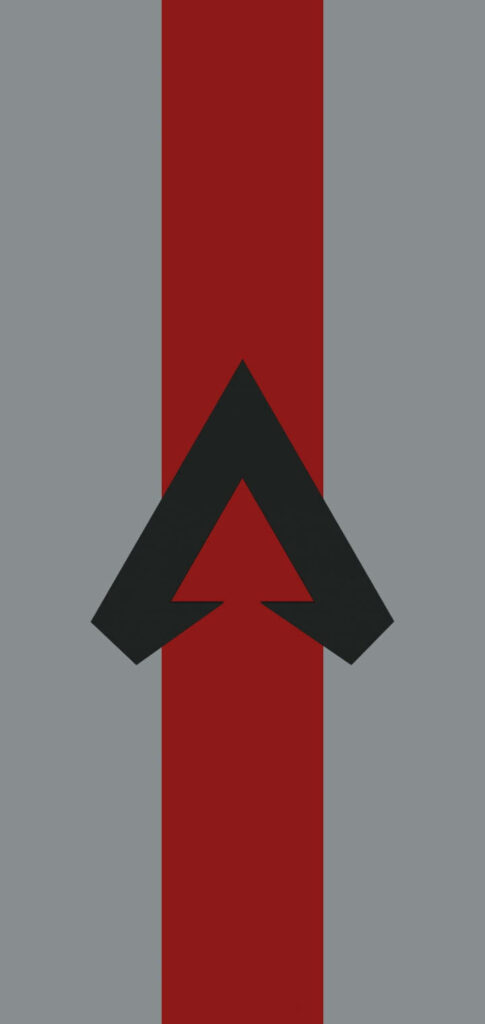 Apex Legends logo wallpaper with bold red stripe on minimalist gray background for fans