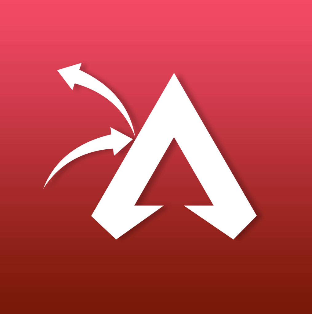 Apex Legends logo white on red gradient wallpaper background for battle royale fans