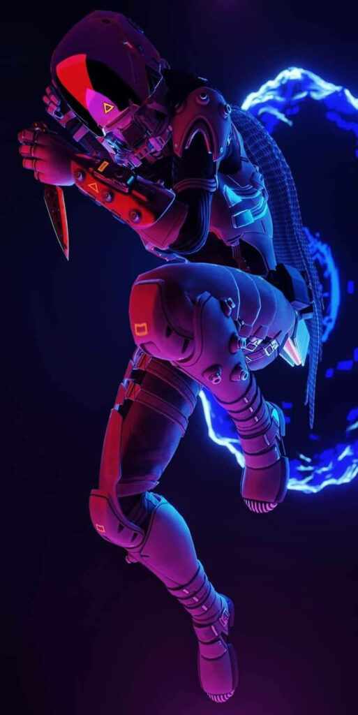 Wraith Phasewalker Apex Legends phone wallpaper with glowing portal and signature blade pose