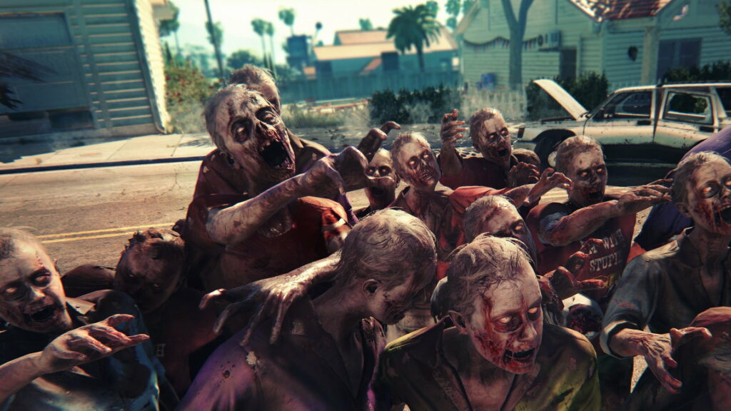 Apocalyptic Gaming: The Walking Dead meets Dead Island 2 in High-Definition Digital Wallpaper