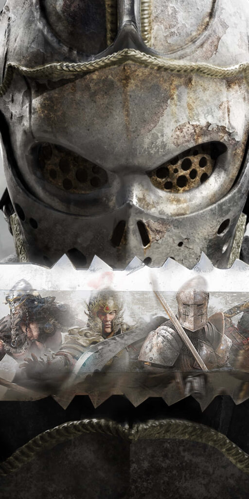 For Honor Wallpaper: Medieval Knight, Viking & Samurai Warriors in Battle Gear on Dynamic Background