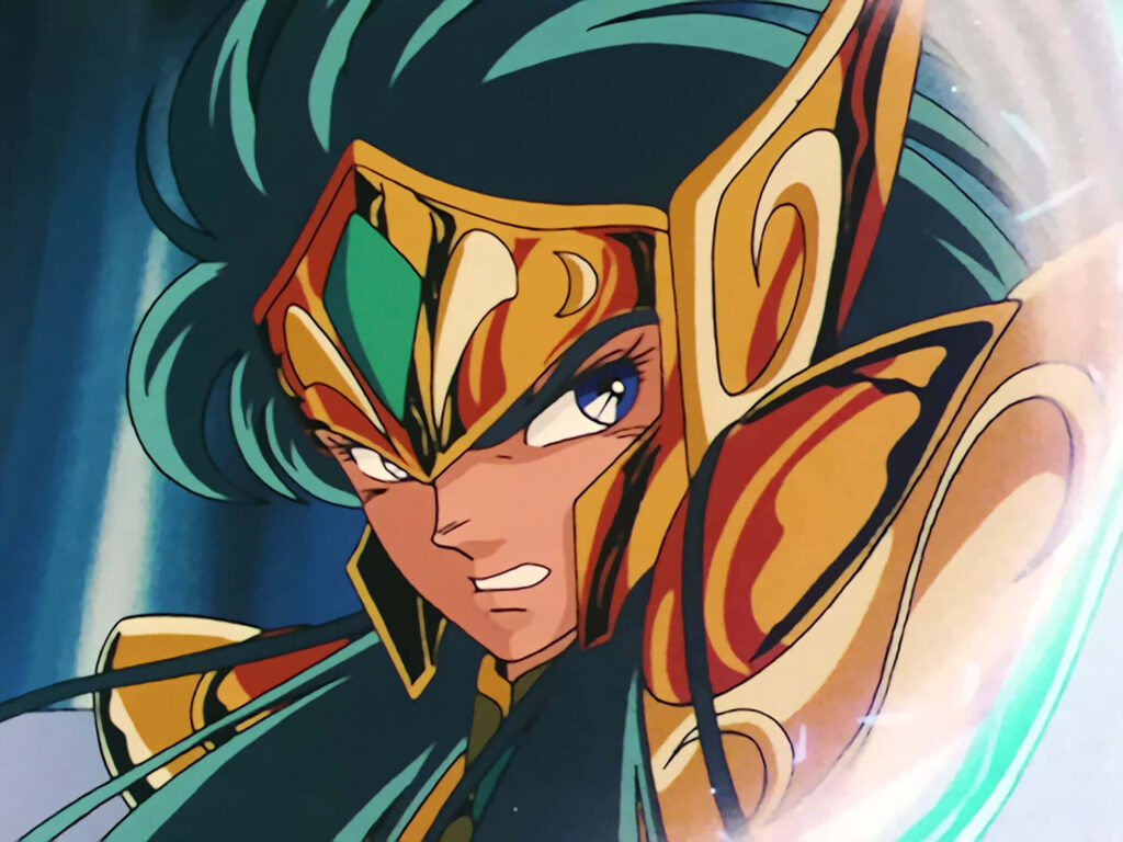 Aquarius Camus Saint Seiya golden armor intense expression powerful commanding presence wallpaper