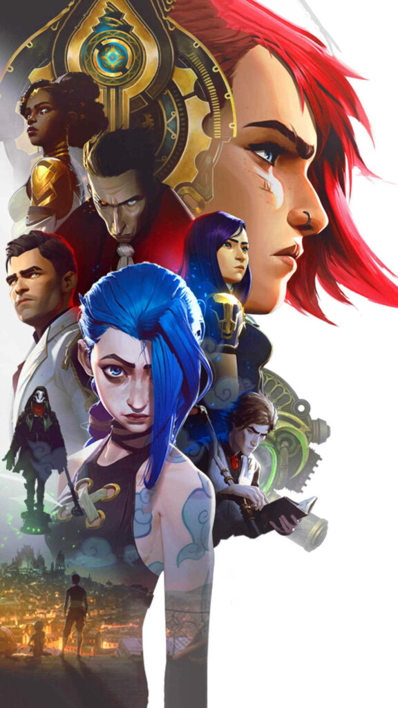Unlocking the Mysteries: Arcane Cast Comes Alive in 4K Phone Background Wallpaper