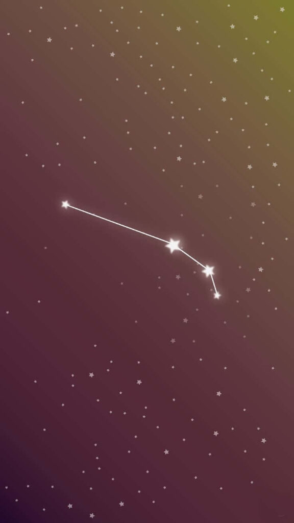 Celestial Aries iPhone Wallpaper: Glowing Constellation & Stars