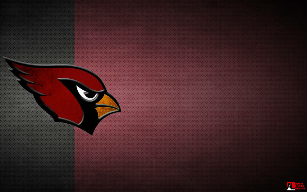 Arizona Cardinals bold logo on dark textured background intense sports fan wallpaper
