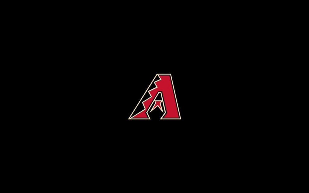 Arizona Diamondbacks logo on sleek black background minimalist wallpaper for sports fans