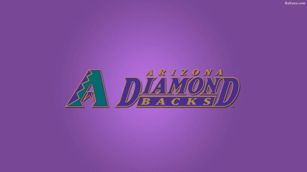 Arizona Diamondbacks logo and wordmark on vibrant purple background baseball wallpaper