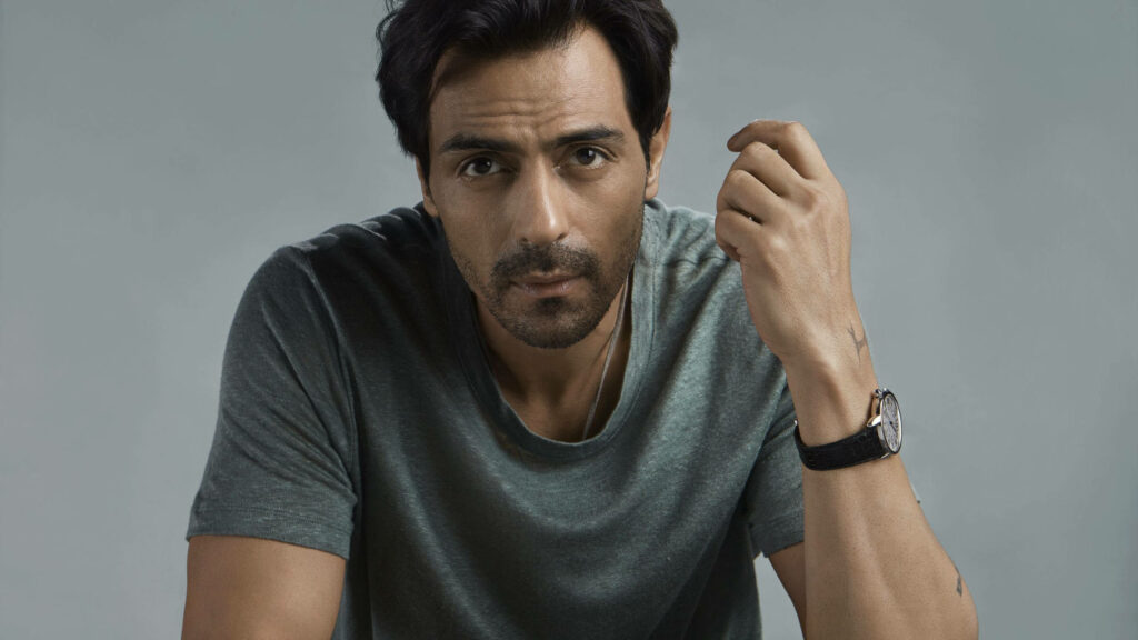 Arjun Rampal charismatic stylish casual grey t shirt confident expression wallpaper background