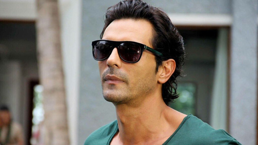 Arjun Rampal wearing stylish shades and green t-shirt modern cool wallpaper background