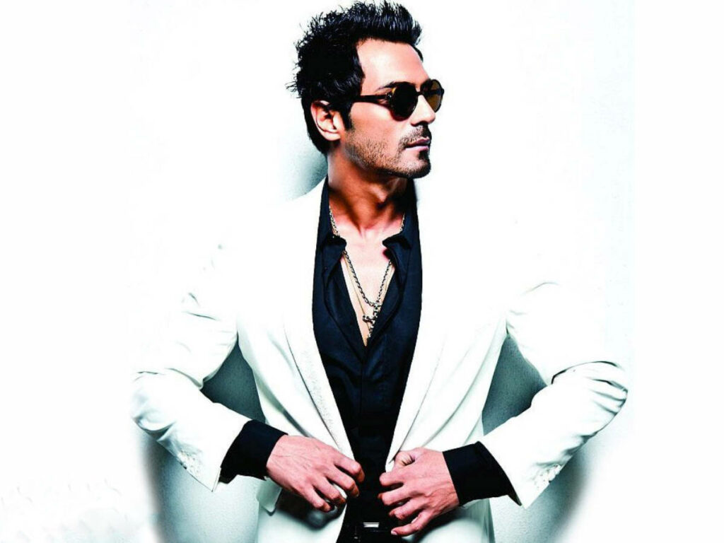 Arjun Rampal in white blazer dark sunglasses stylish confident look wallpaper background