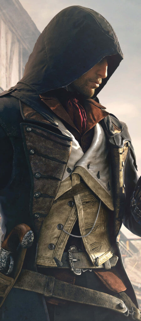 Arno Dorian from Assassin's Creed Unity in detailed assassin attire embodying French Revolution Wallpaper