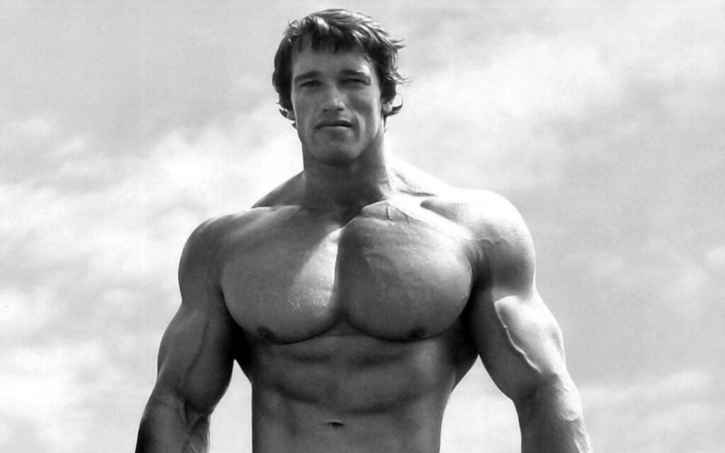 Arnold Schwarzenegger Wallpaper: Iconic Muscular Build Background