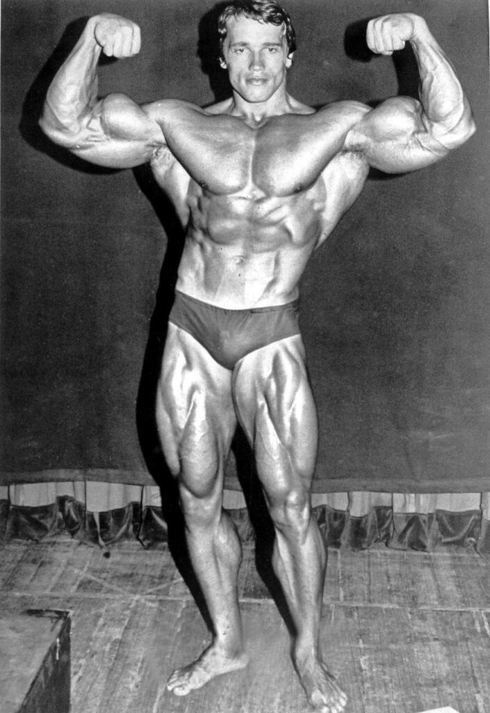 Arnold Schwarzenegger Wallpaper: Full-Body Shot of Muscular Physique