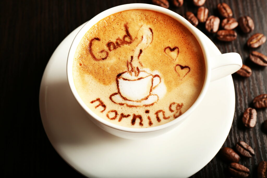 Abstract Brown and White Coffee Delight: A Good Morning Cup Wallpaper