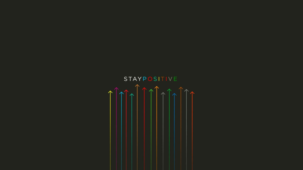 Inspiring Resilience: Embracing Positivity Amidst Darkness Illustrated with Vibrant Arrows Wallpaper