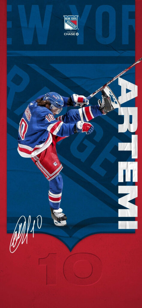 Artemi Panarin New York Rangers hockey player number 10 signature dynamic team wallpaper