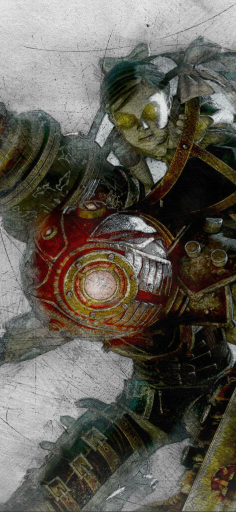 Artistic Big Daddy Wallpaper: Gritty, Atmospheric Design for Gamers