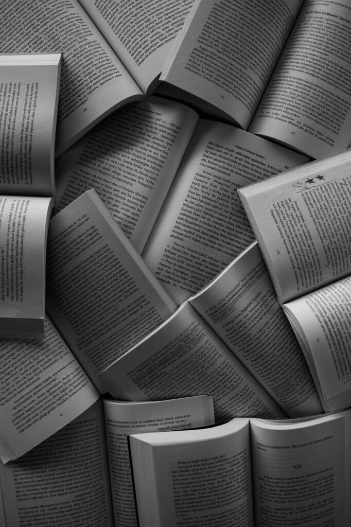 Artistic Black and White Book Wallpaper - Textured Monochrome Background