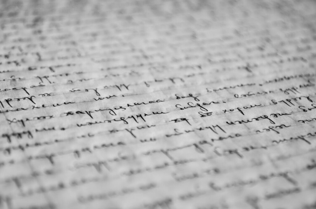 Elegant Cursive Handwriting Wallpaper - Vintage Monochrome Background