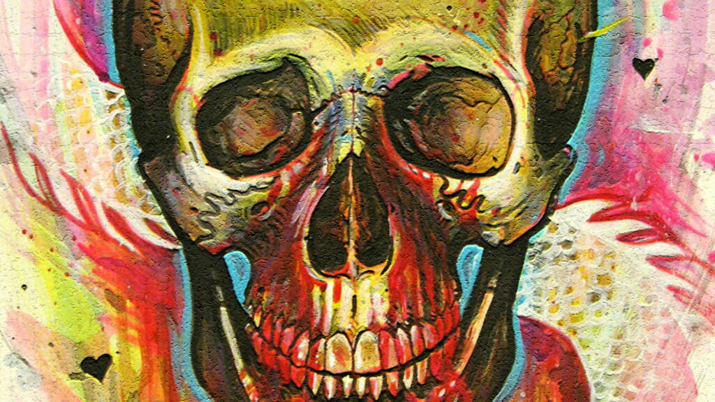 Graffiti Skull: A Vibrant and Artistic HD Wallpaper Background