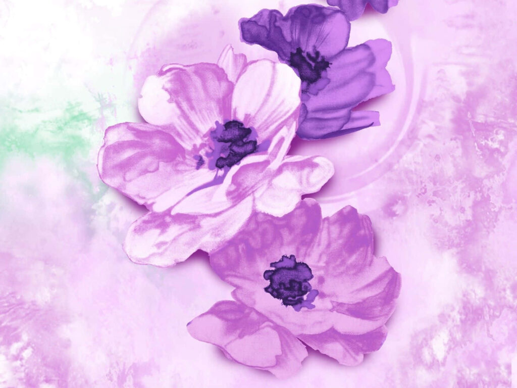 Artistic Purple Flower Wallpaper with Soft Abstract Background