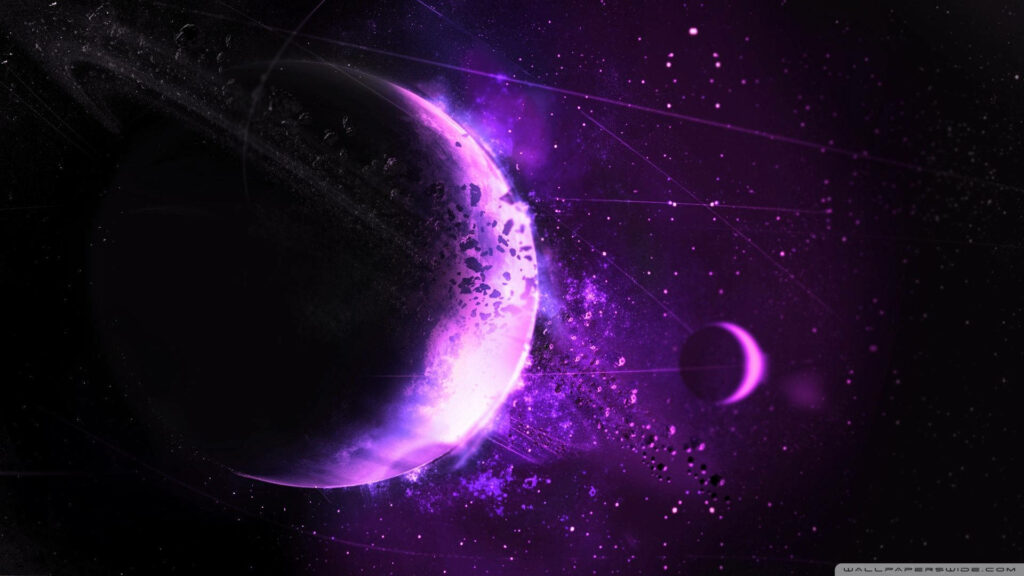Vibrant Saturn Wallpaper: Artistic Cosmic Scene with Rings & Celestial Body