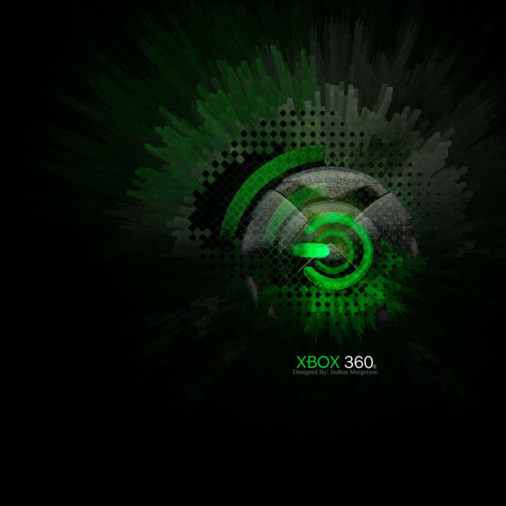 Xbox 360 Emblem Energizes Abstract Analytics on a Night Noir Canvas Wallpaper in 720p HD 1080x1080 Resolution