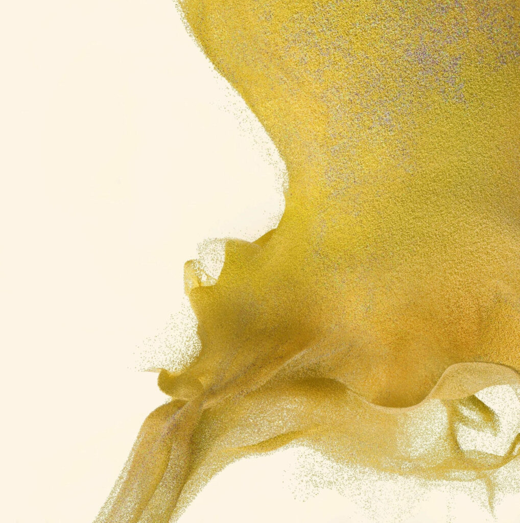 Yellow Dust Particles Wallpaper for Samsung Galaxy S22 - Abstract Design