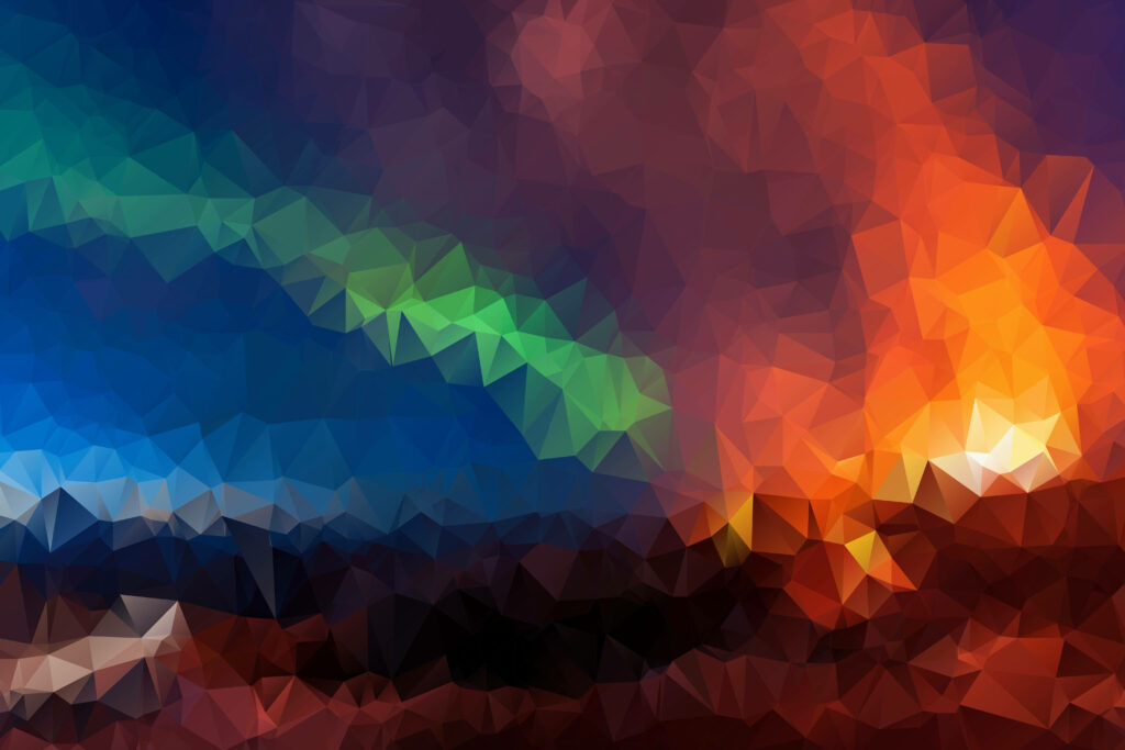 Unending Ascension: Vibrant Geometric Stairway to Colorful Infinity Wallpaper