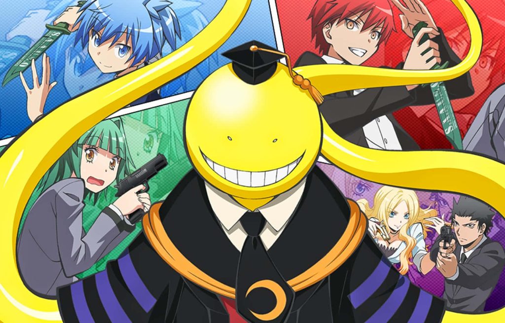 Assassination Classroom wallpaper Koro-sensei Nagisa Karma Kayano Irina Karasuma colorful collage