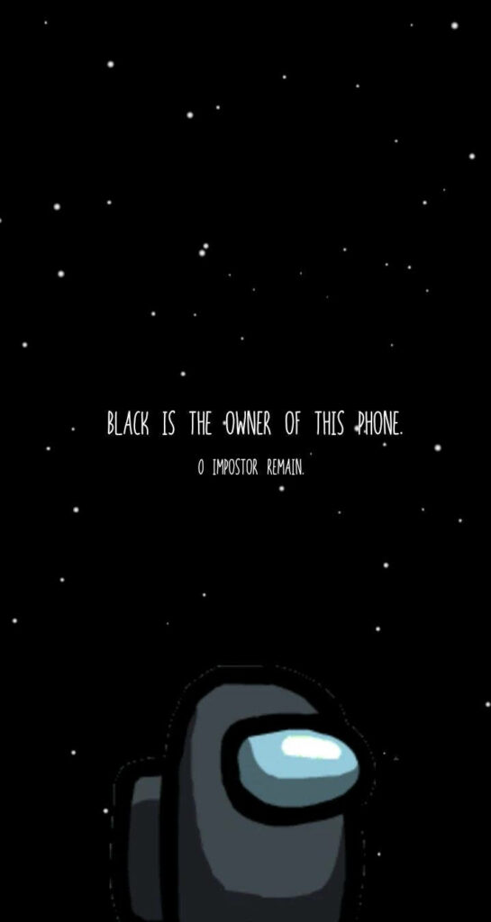 Ownership in the Shadows: Among Us Black Crew Member Guards their Phone Wallpaper
