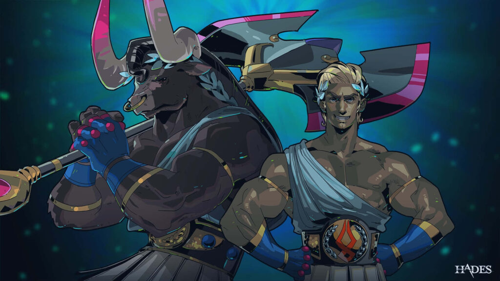 Asterius & Theseus: Hades Game Wallpaper - Dynamic Character Art