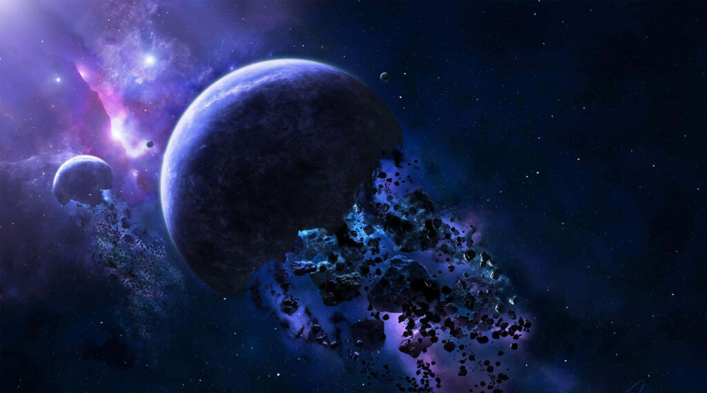 Breathtaking Asteroid Wallpaper: Vibrant Cosmic View Background