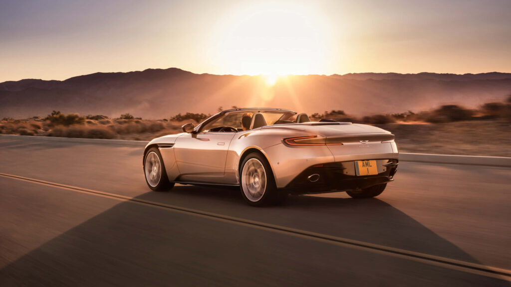 Aston Martin DB11 Wallpaper: Elegant Convertible at Sunset