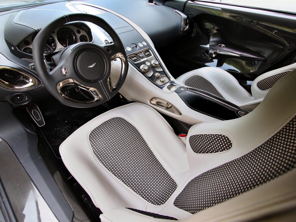 Luxurious Aston Martin One-77 Interior: 2009 Sleek Design Wallpaper