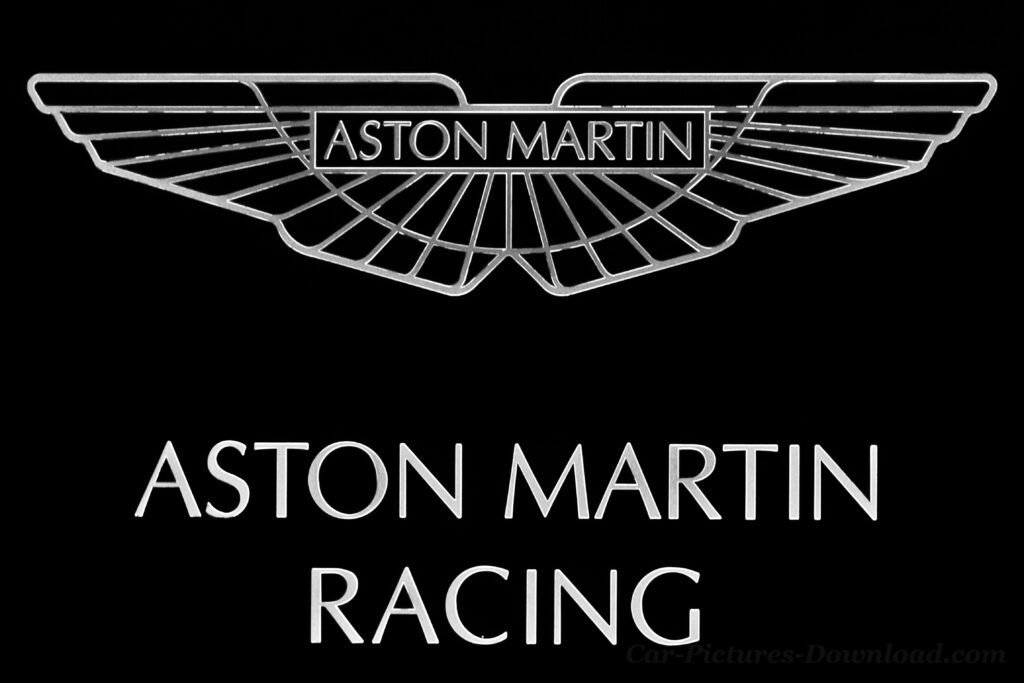 Aston Martin Racing Wallpaper: Iconic Logo in Minimalist Elegance