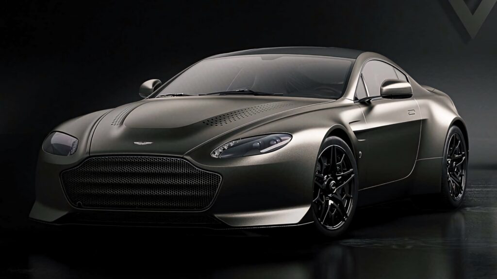 Aston Martin V12 Vantage in motion bold design performance sleek dynamic car wallpaper background