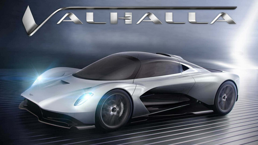 Futuristic Aston Martin Valhalla Wallpaper: Luxury Hybrid Supercar