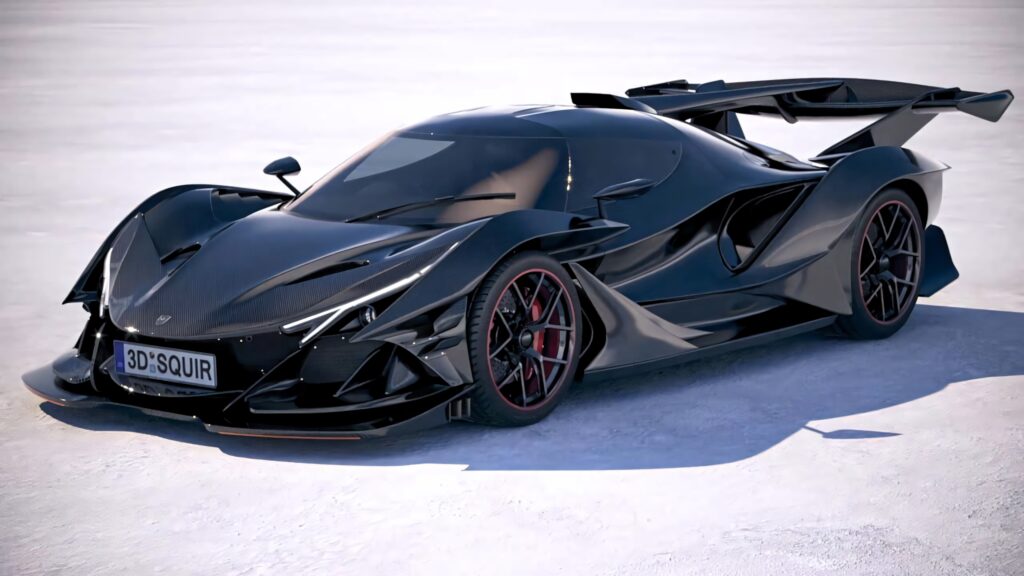 Aston Martin Valkyrie hypercar with futuristic design and aerodynamic sleek body wallpaper background