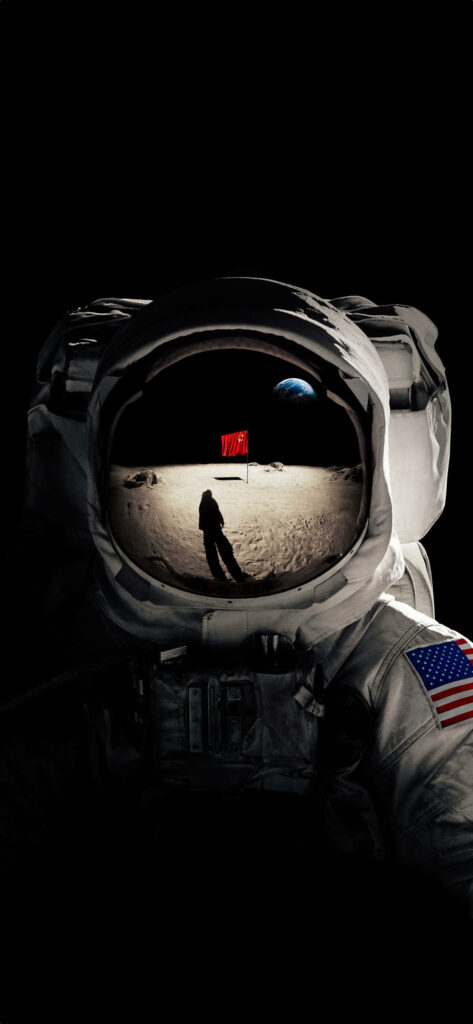 Astronaut Wallpaper: NASA Suit, Moon Reflection, Soviet Flag, Earth